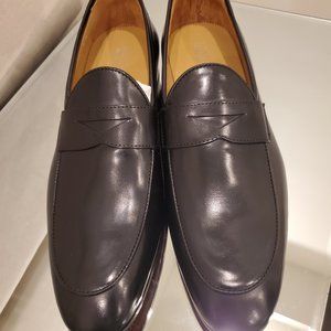 Saks Fifth Avenue Black Penny Loafers